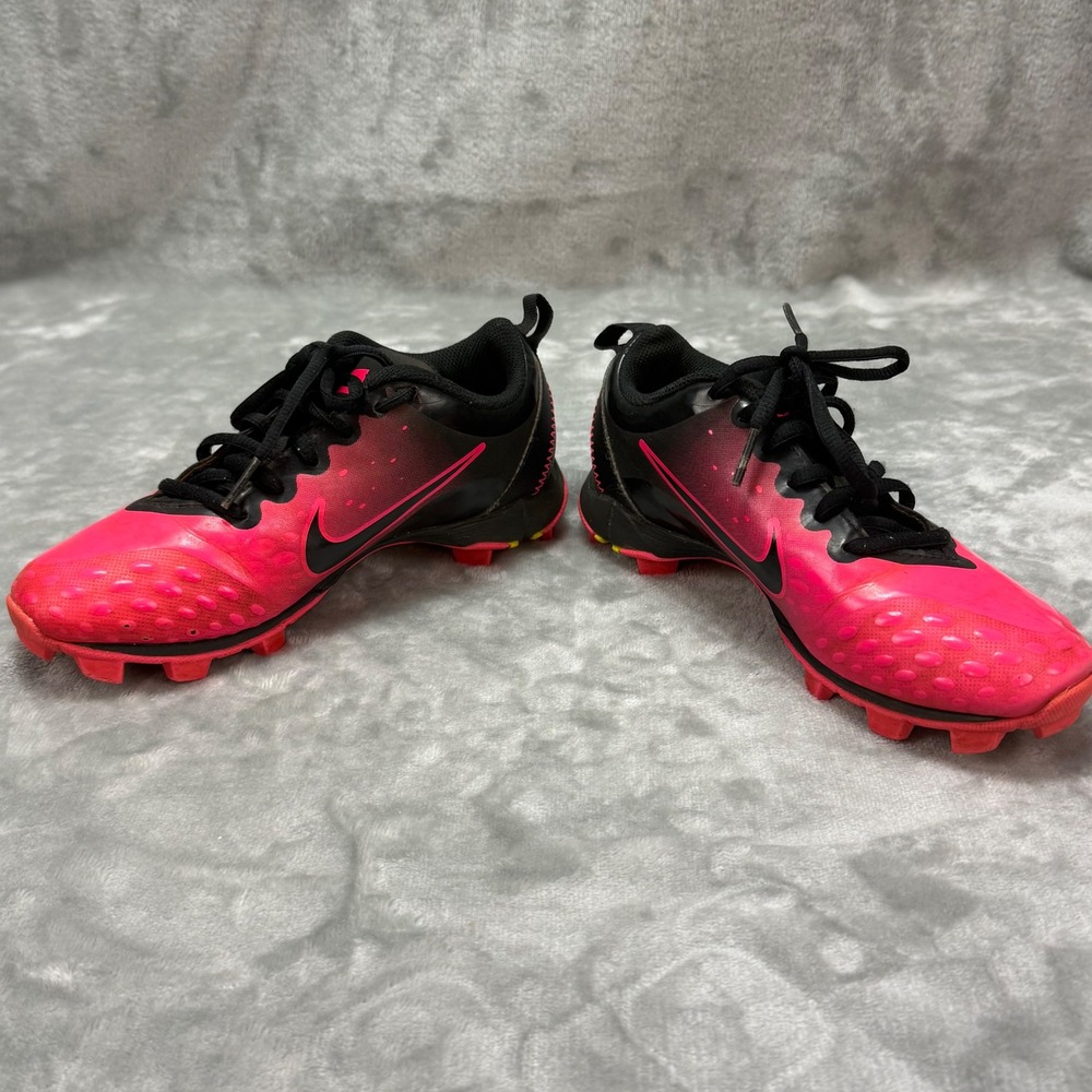 Nike Fastflex Girls Softball Cleats Pink Black Size 2Y - Picture 7 of 10